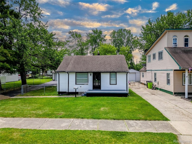 19228 Melvin St, Roseville, MI 48066 - view of front of house with an outdoor structure and a shingled roof
