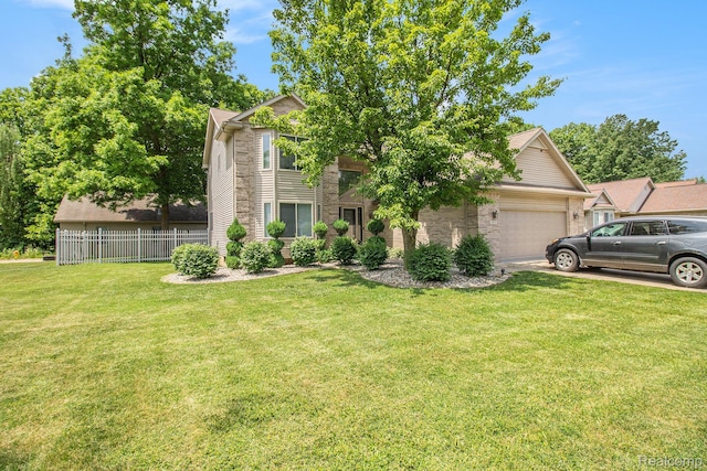 11275 Grand Oaks Dr, Clio, MI 48420 - view of front of property featuring an attached garage and brick siding