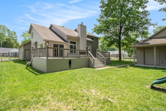 11275 Grand Oaks Dr, Clio, MI 48420 - back of property featuring a deck