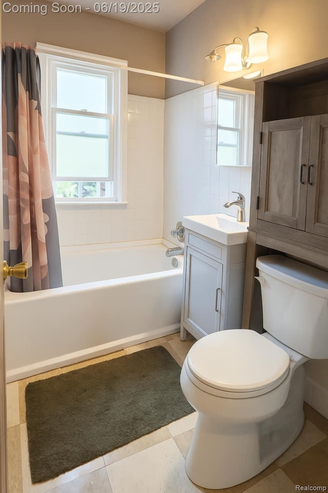 2614 Trumbull Ave, Flint, MI 48504 - bathroom with shower / bath combo, vanity, and healthy amount of natural light