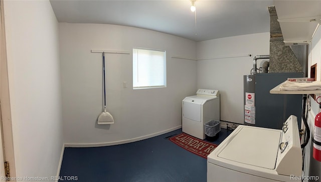 31805 Tuscola Ct, Westland, MI 48186 - laundry room featuring washing machine and clothes dryer and gas water heater