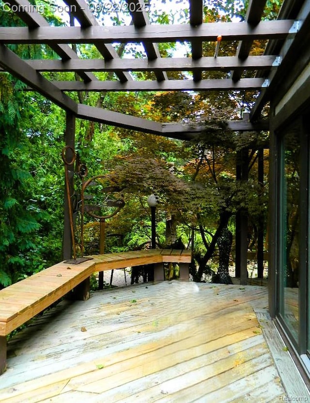 5236 Patrick Rd, West Bloomfield, MI 48322 - deck featuring a pergola