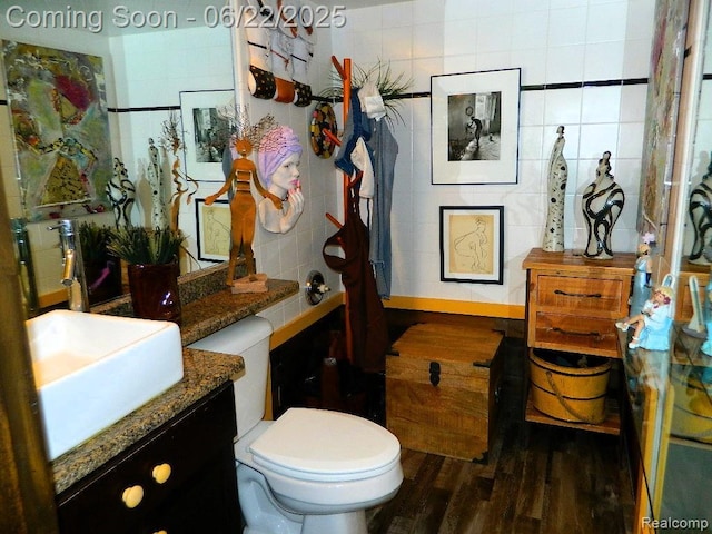 5236 Patrick Rd, West Bloomfield, MI 48322 - bathroom featuring vanity and wood finished floors