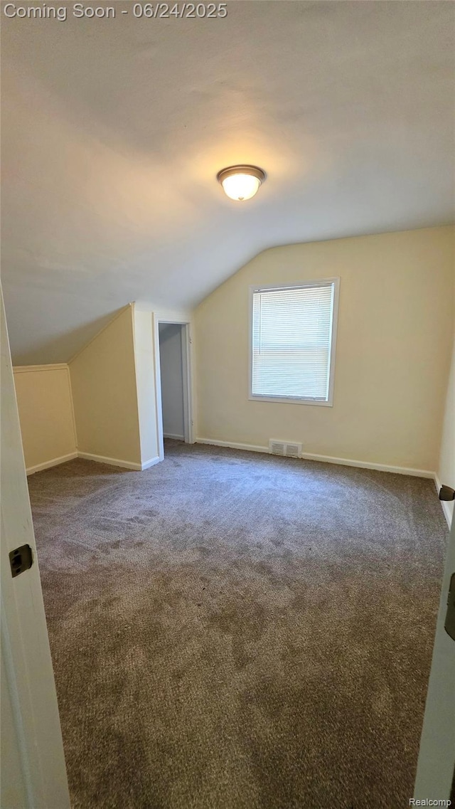 12280 Wade St, Detroit, MI 48213 - additional living space featuring vaulted ceiling and carpet flooring