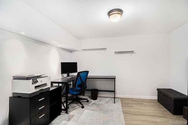 5369 Old Franklin Rd, Grand Blanc, MI 48439 - office featuring light wood finished floors and recessed lighting