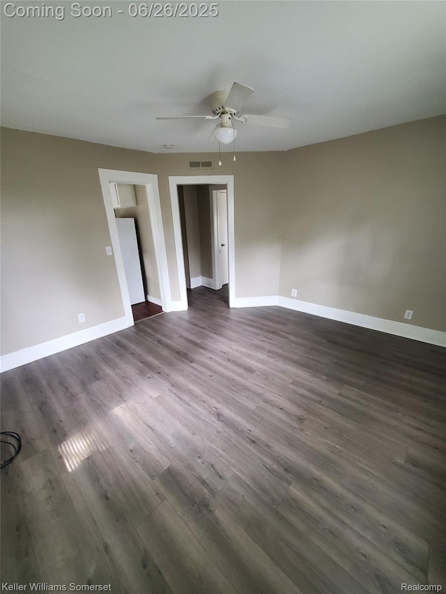 3909 Electric Ave, Port Huron, MI 48060 - spare room with dark wood-style floors and ceiling fan