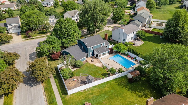 2104 Waterbury Dr SE, Kentwood, MI 49508 - aerial view of residential area with a pool area