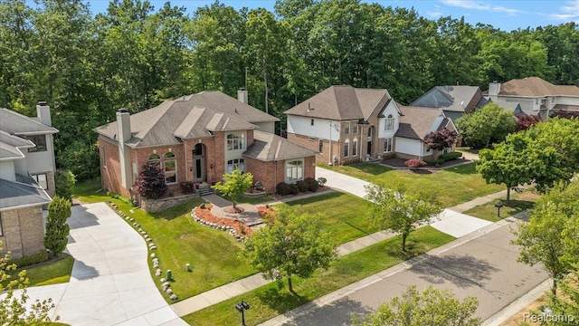 6280 Branford Dr, West Bloomfield, MI 48322 - aerial perspective of suburban area