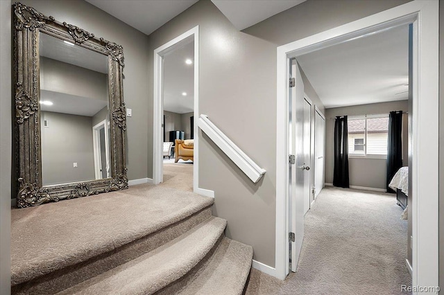 6280 Branford Dr, West Bloomfield, MI 48322 - stairs featuring carpet flooring