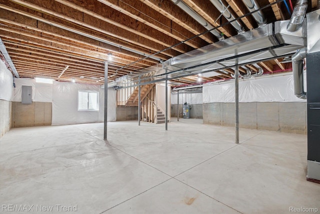 2921 Walsh Dr, Rochester Hills, MI 48309 - basement featuring stairway and electric panel