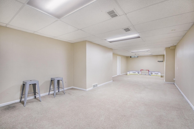 1915 Orville St SE, Grand Rapids, MI 49506 - finished basement with a paneled ceiling and carpet