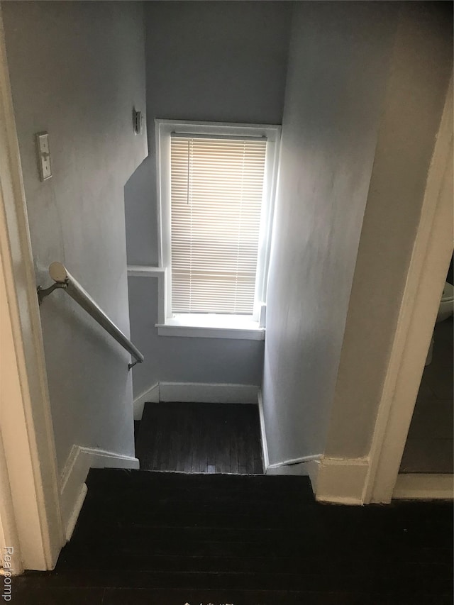 18522 Joseph Campau St, Detroit, MI 48234 - staircase with wood finished floors and baseboards