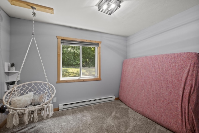 10456 Ferris Ave, Grant, MI 49327 - sitting room with baseboard heating and carpet flooring