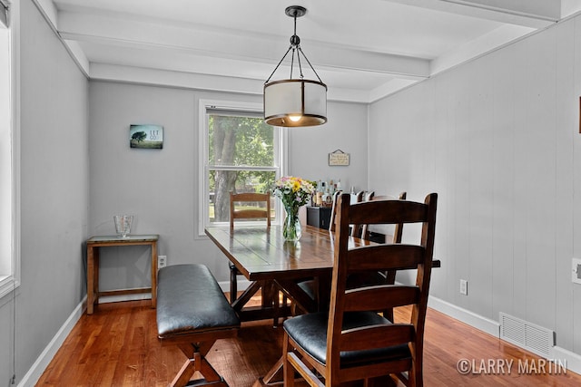 1426 Lancashire SE, Grand Rapids, MI 49508 - dining space with beamed ceiling and wood finished floors