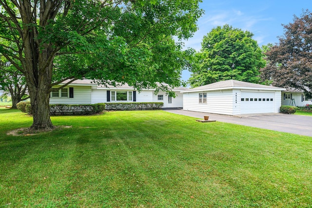 18169 6th Avenue Rd, Three Rivers, MI 49093 - ranch-style home featuring a garage and a front lawn