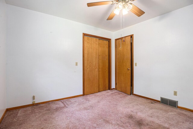 18169 6th Avenue Rd, Three Rivers, MI 49093 - unfurnished bedroom with carpet flooring, a closet, and ceiling fan