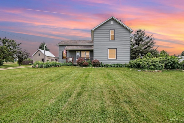 8603 Millington Rd, Vassar, MI 48768 - traditional-style house featuring covered porch and a front yard