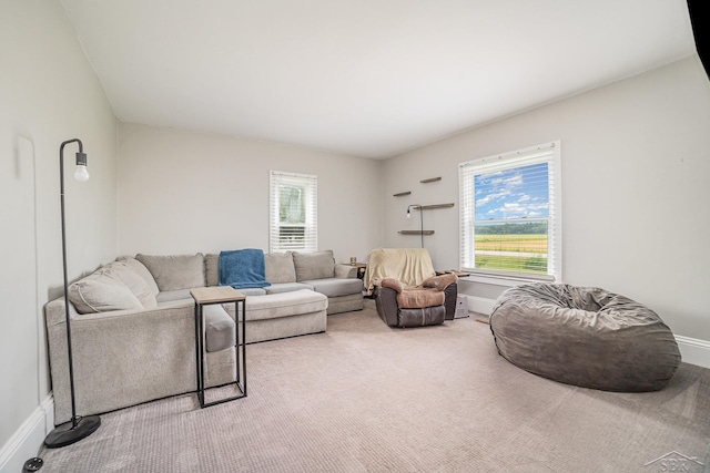 8603 Millington Rd, Vassar, MI 48768 - carpeted living area featuring baseboards