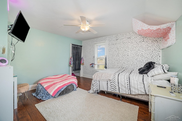 8603 Millington Rd, Vassar, MI 48768 - bedroom with wood finished floors and ceiling fan