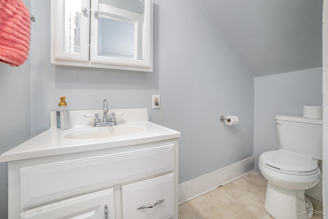 8603 Millington Rd, Vassar, MI 48768 - bathroom with vanity and lofted ceiling