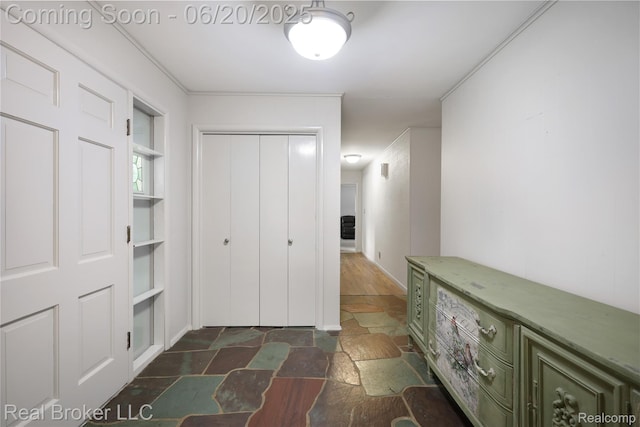 5492 N Sycamore Dr, Burton, MI 48509 - hallway featuring stone tile floors