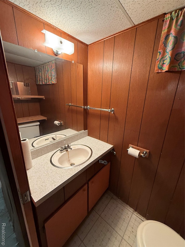 26645 Ross St, Inkster, MI 48141 - bathroom with vanity and wood walls