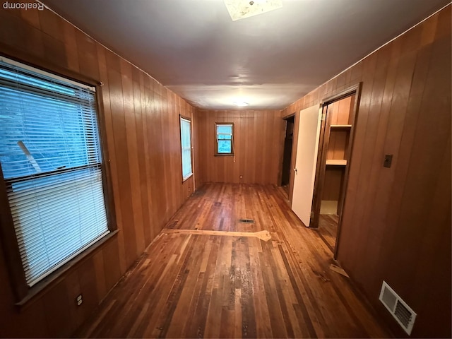 26645 Ross St, Inkster, MI 48141 - empty room with hardwood / wood-style flooring and wood walls
