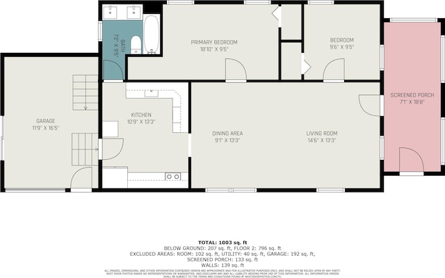1676 Dyson St, Muskegon, MI 49442 - view of property floor plan