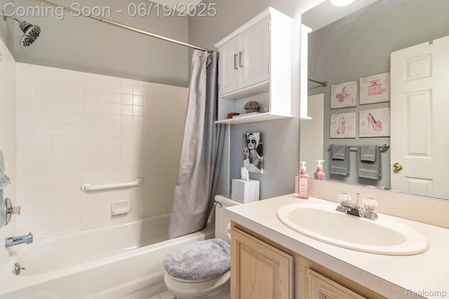 49649 Draper Cir, Plymouth, MI 48170 - bathroom featuring shower / bathtub combination with curtain and vanity