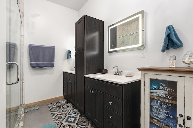780 S 72nd Ave, Shelby, MI 49455 - full bath with a shower stall and two vanities