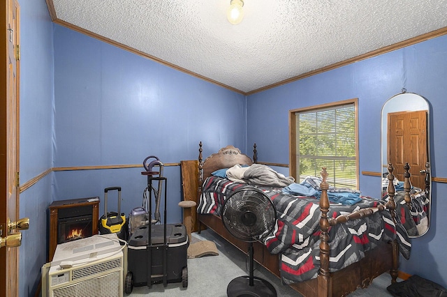 720 S 72nd Ave, Shelby, MI 49455 - carpeted bedroom with a textured ceiling and crown molding