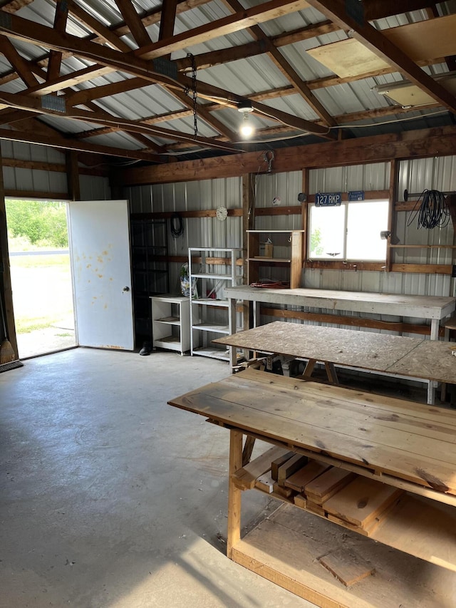 6121 N Pine Ave, White Cloud, MI 49349 - view of garage