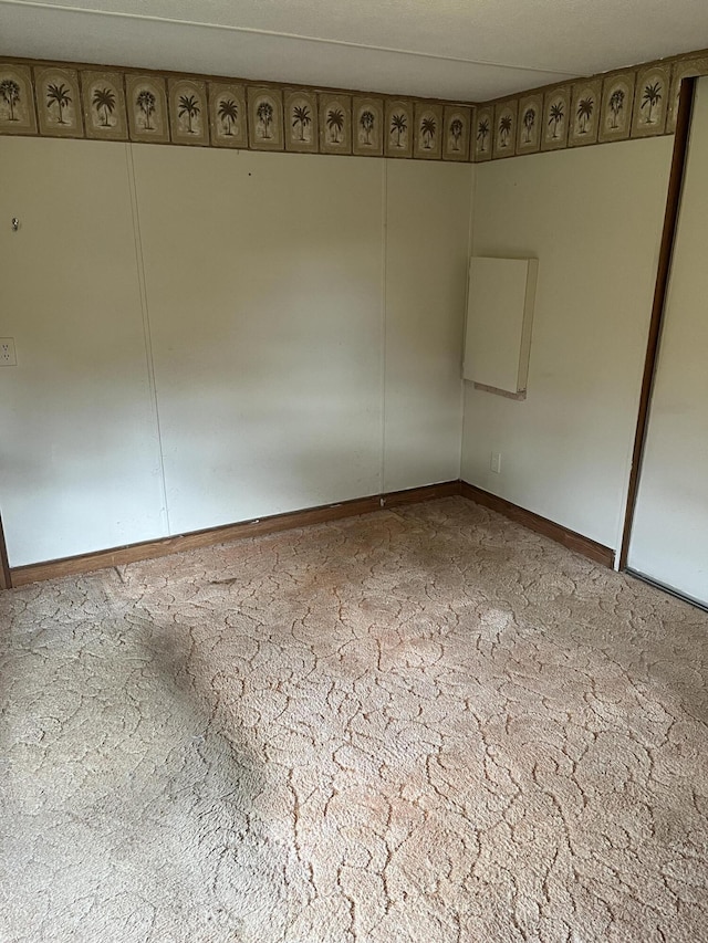 6121 N Pine Ave, White Cloud, MI 49349 - carpeted spare room featuring baseboards