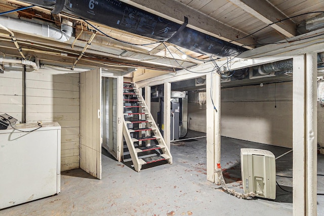 101 E Whittier St, Ludington, MI 49431 - unfinished basement with washer / dryer