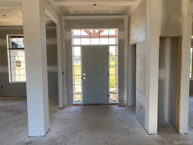 4940 Daisy Ln, Almont, MI 48003 - entryway featuring unfinished concrete flooring
