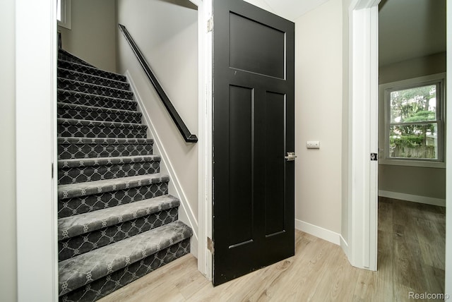 1922 N Wilson Ave, Royal Oak, MI 48073 - stairway with wood finished floors and baseboards