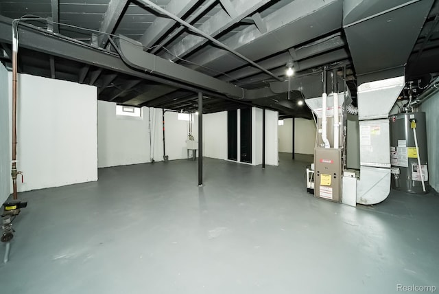 1922 N Wilson Ave, Royal Oak, MI 48073 - below grade area with gas water heater and heating unit