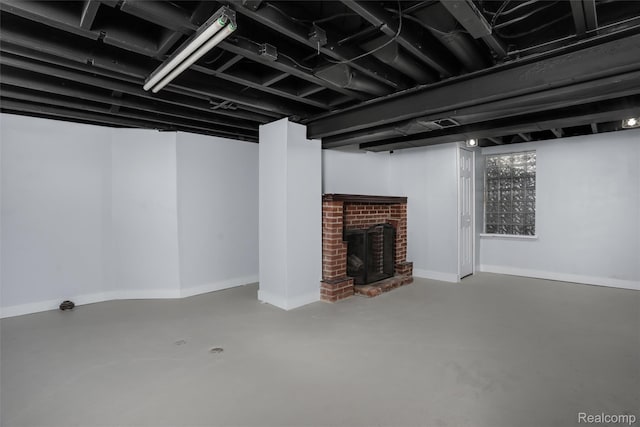 1605 N Vermont Ave, Rochester, MI 48067 - below grade area featuring a fireplace