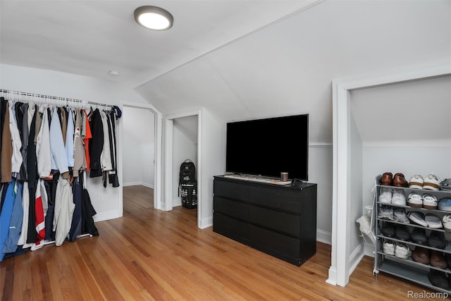 1605 N Vermont Ave, Rochester, MI 48067 - walk in closet featuring lofted ceiling and light wood-style floors