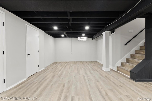 24611 Kenosha St, Oak Park, MI 48237 - finished basement featuring wood finished floors and stairs