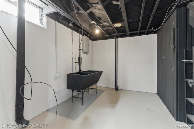 24611 Kenosha St, Oak Park, MI 48237 - below grade area with a sink and electric panel