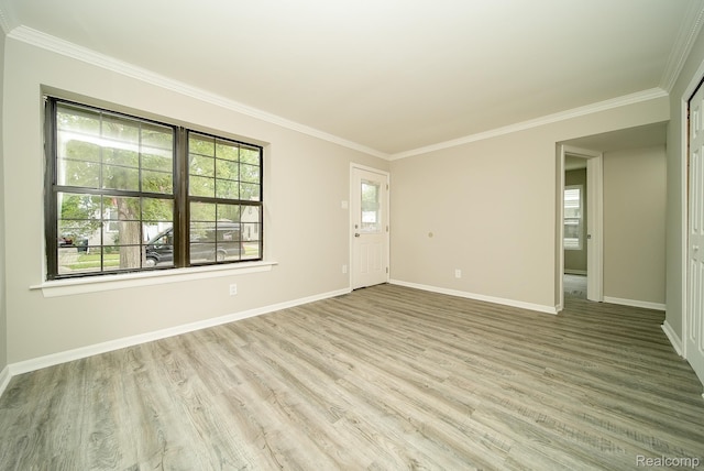 3911 Thomas Ave, Berkley, MI 48072 - empty room featuring crown molding and wood finished floors