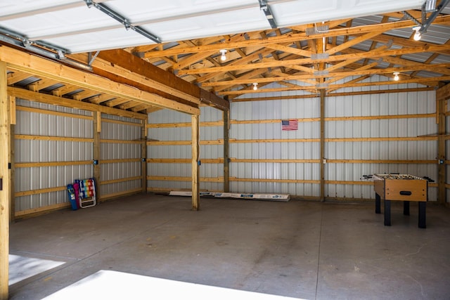 1724 N Ridge Rd, Mears, MI 49436 - garage with metal wall