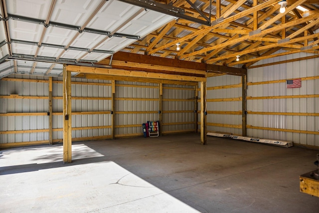 1724 N Ridge Rd, Mears, MI 49436 - garage with metal wall