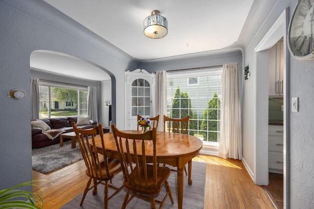 2511 Belfast Ave SE, Grand Rapids, MI 49507 - dining space featuring light wood-style flooring and a textured wall