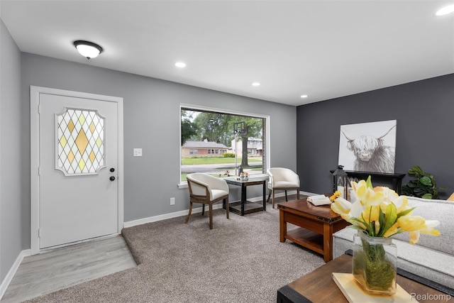 14671 Labelle St, Oak Park, MI 48237 - entryway with recessed lighting and wood finished floors