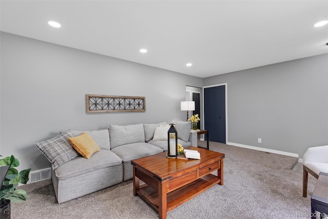 14671 Labelle St, Oak Park, MI 48237 - living area featuring carpet and recessed lighting