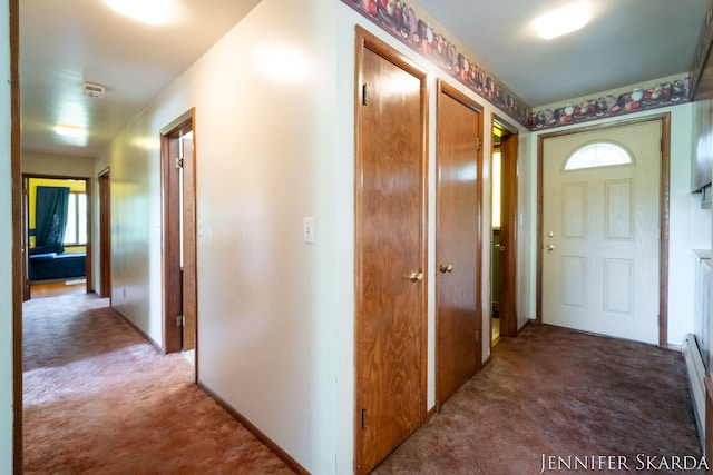 9546 Benham St NE, Cedar Springs, MI 49319 - hall featuring carpet floors