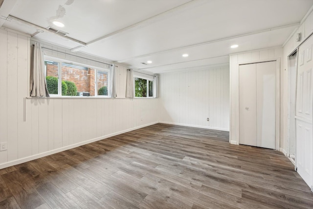 2362 Georgetown Blvd, Ann Arbor, MI 48105 - unfurnished bedroom with wood finished floors and wooden walls