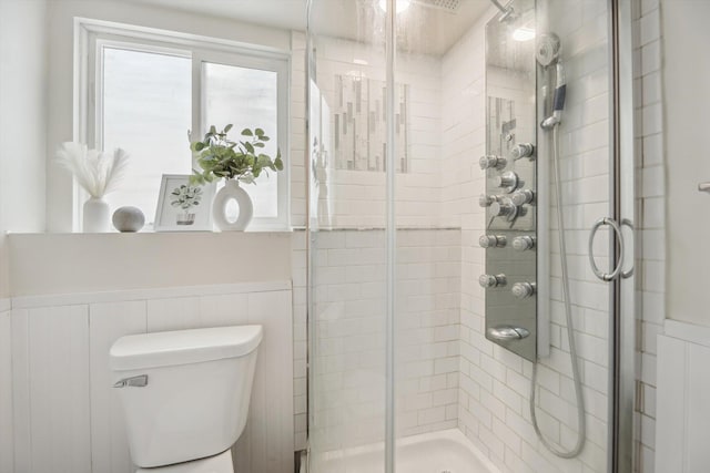 2362 Georgetown Blvd, Ann Arbor, MI 48105 - full bath featuring a shower stall and a wainscoted wall